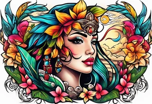Puerto rico family tattoo idea