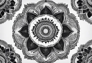 very simple mandala made of dots tattoo idea