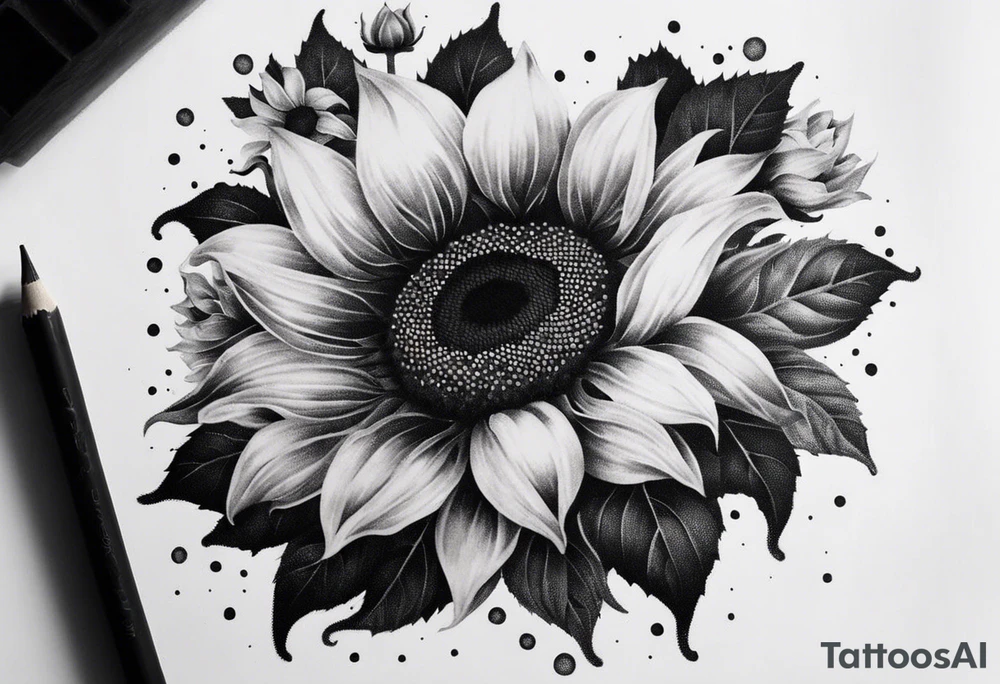 Sunflower chain tattoo idea