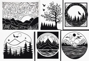 Nature Silhouette tattoo idea