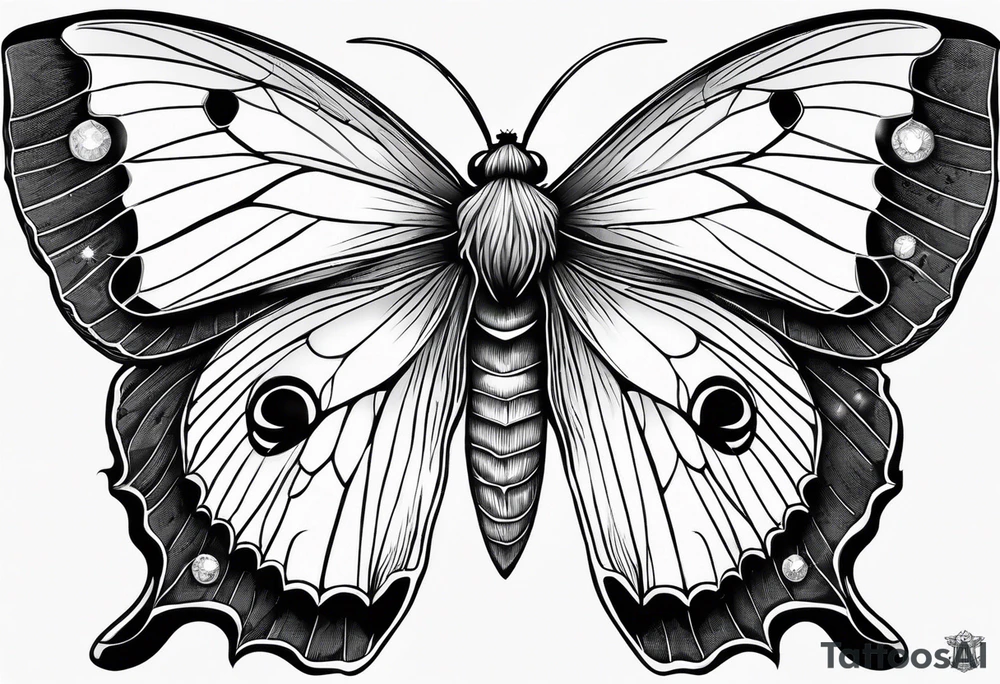 Lunar moth tattoo idea