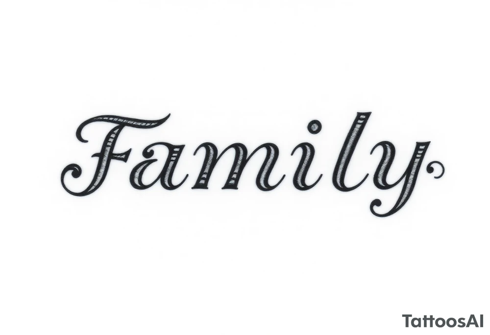 Family  word tattoo idea