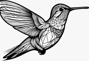 Humming bird silhouette tattoo idea