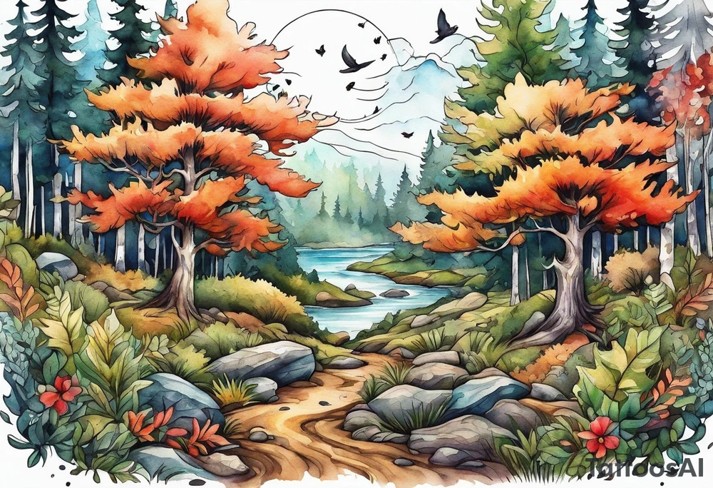 forrest floor tattoo idea