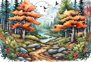 forrest floor tattoo idea