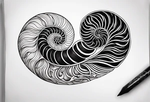 nautilus tattoo simple tattoo idea