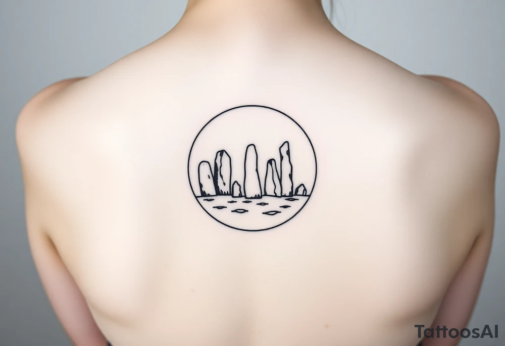 Standing stones circle tattoo idea