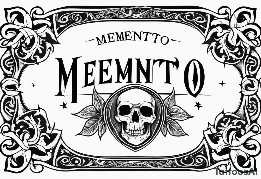 Gothic text "memento mori" tattoo idea