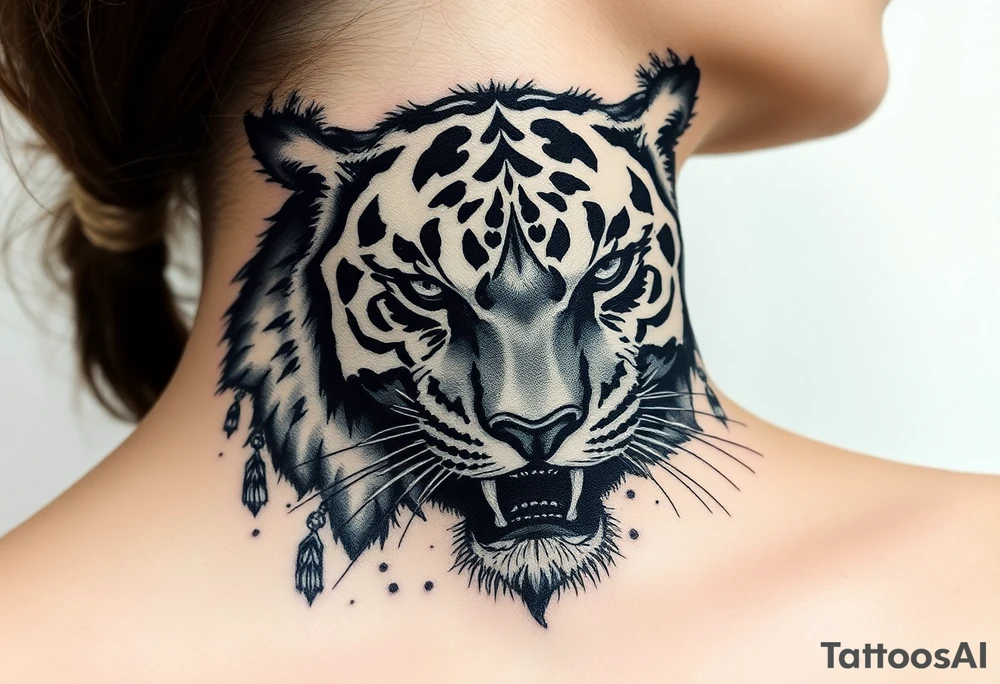 Black tiger tattoo idea