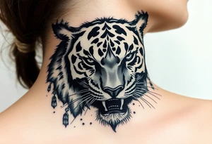 Black tiger tattoo idea