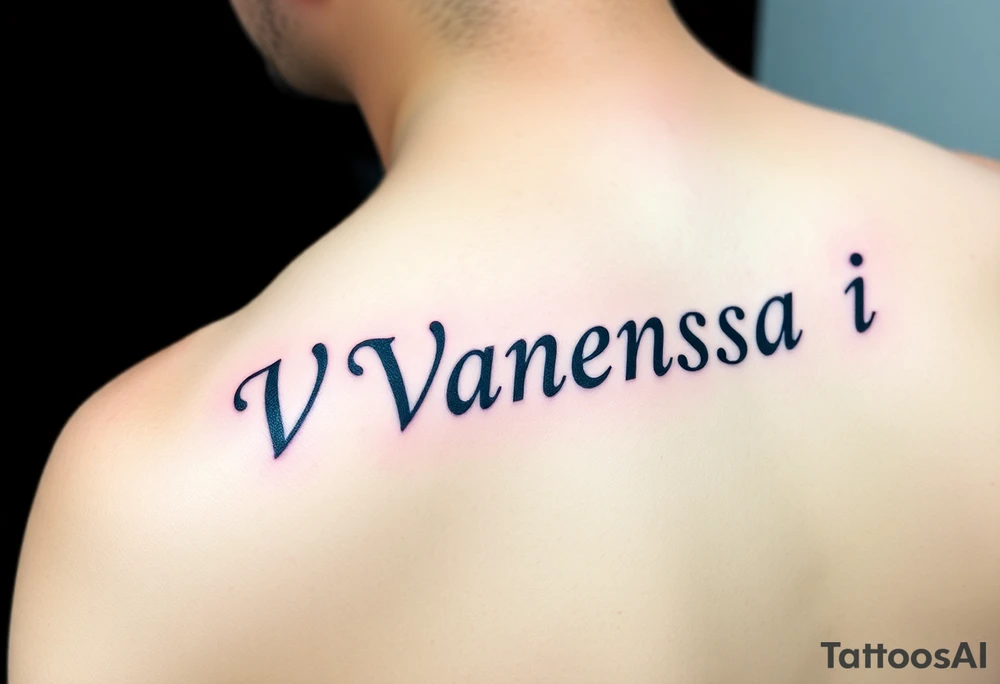 Name Vanessa tattoo idea