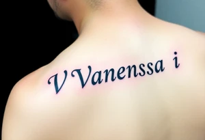 Name Vanessa tattoo idea