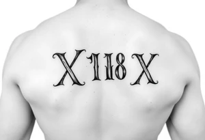 XVIII-XVIII on the ribs, just the numbers no designs tattoo idea