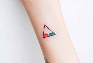 A small tattoo on my wrist to represent my lesbian identity, but in a subtle way. Fine line. Triangle tattoo idea