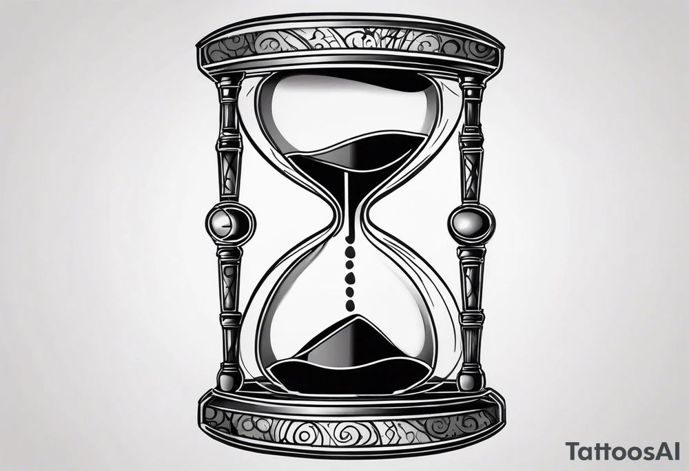 Broke time clock with a hourglass tattoo idea