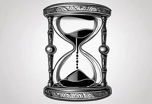 Broke time clock with a hourglass tattoo idea