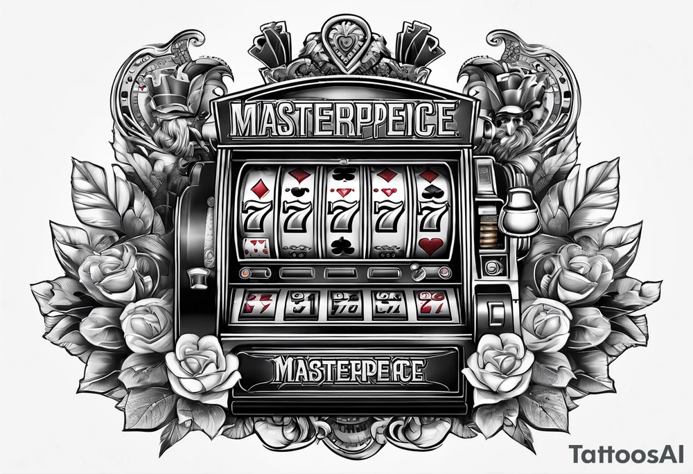 poker machine 7 casino tattoo idea