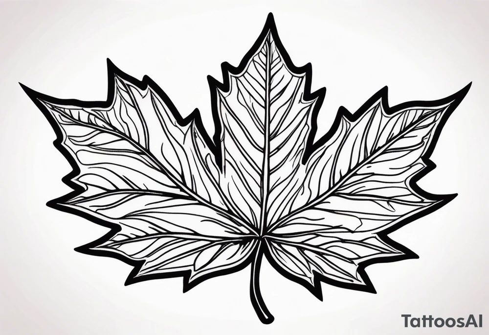maple leaf tattoo idea