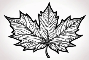 maple leaf tattoo idea