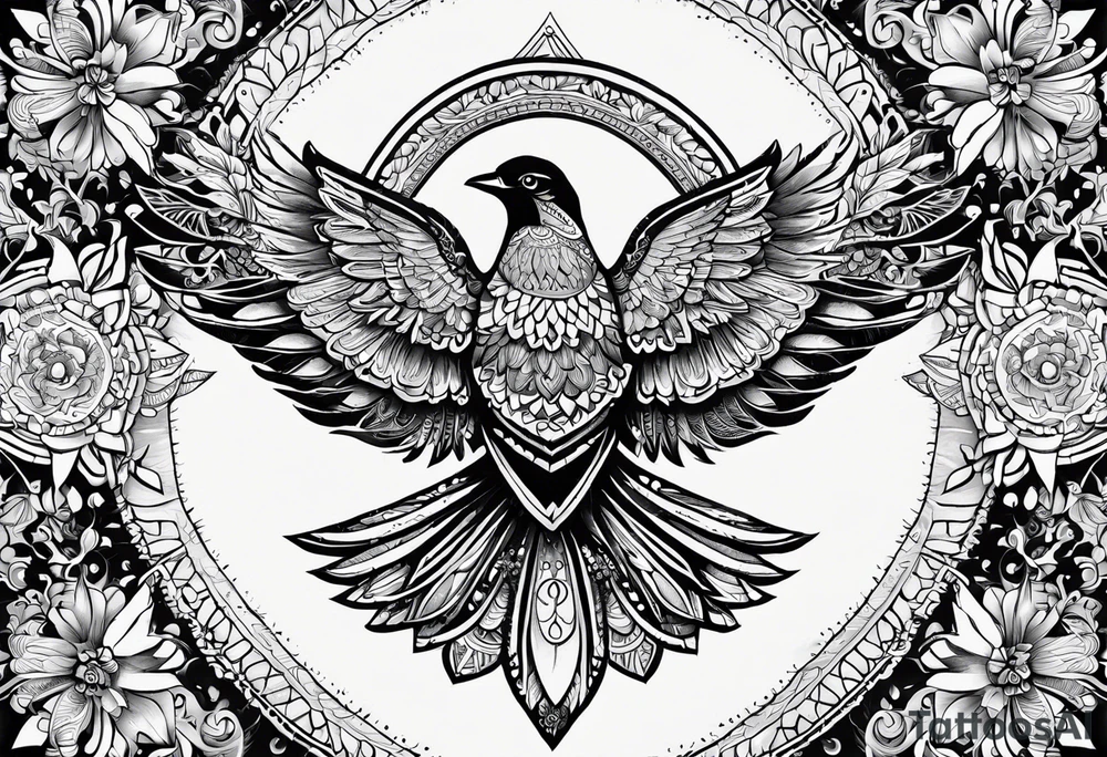 mandala, thunderbird,  heyoka tattoo idea