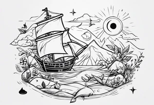 Treasure hunt tattoo idea