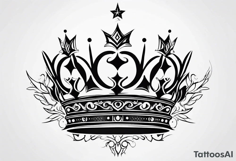 A pointy evil crown tattoo idea