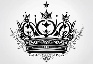 A pointy evil crown tattoo idea