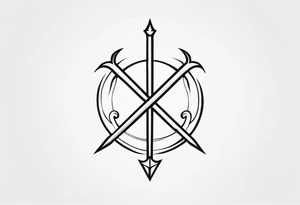 Little Sagittarius symbol tattoo idea