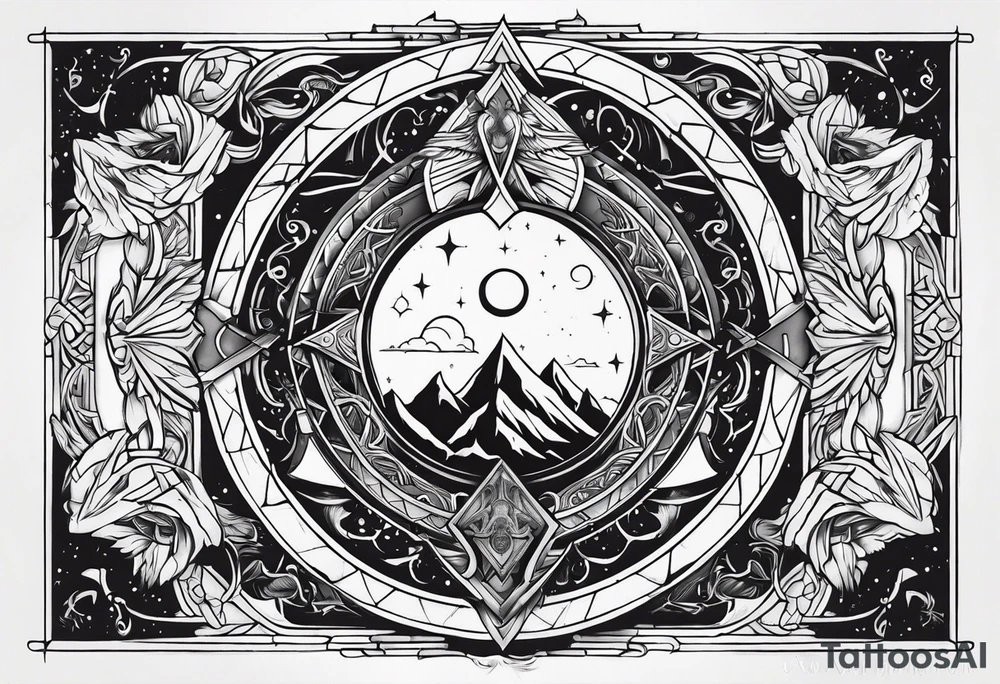 Norse mythology tattoo symbolizing the night tattoo idea
