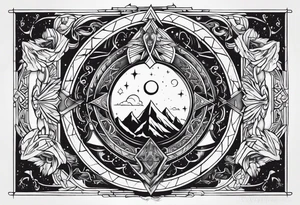 Norse mythology tattoo symbolizing the night tattoo idea