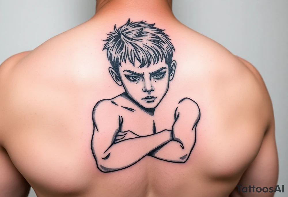 Little boys with day being strong tattoo idea