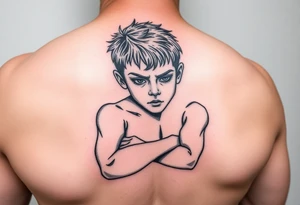 Little boys with day being strong tattoo idea