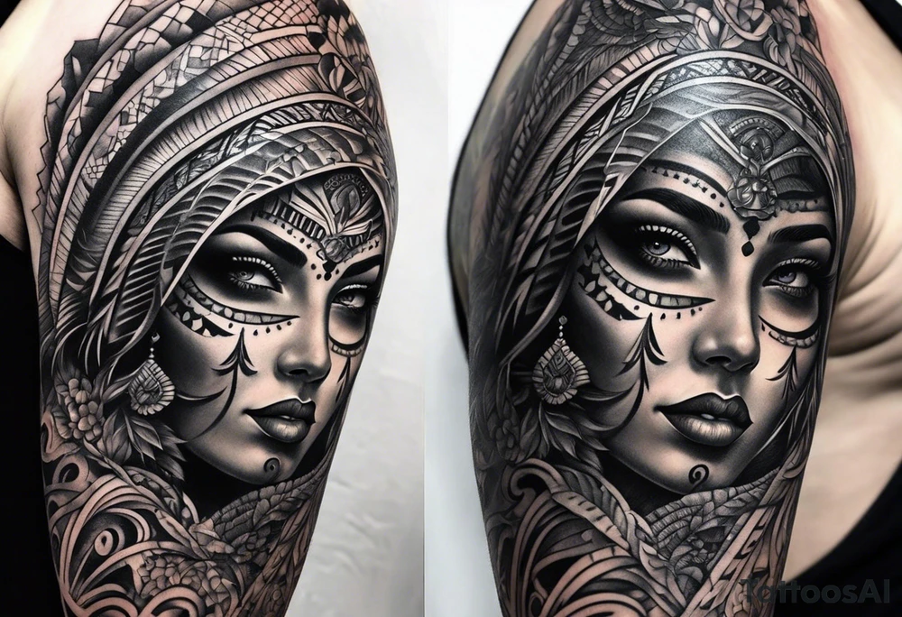 Forearm half sleeve tattoo idea