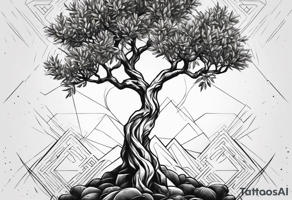 Olive tree tattoo idea