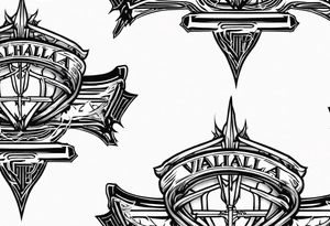 Valhalla
sword shield barbed  wire tattoo idea