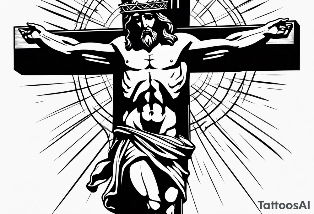 Jesus on the cross tattoo idea