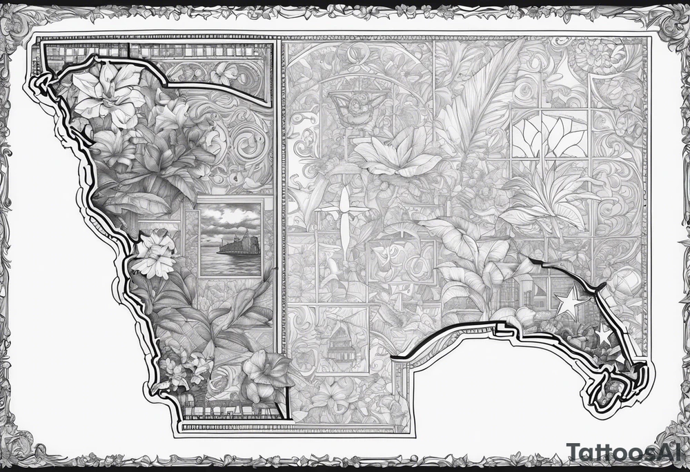 florida outline with texas outline ,772,956, and some dices tattoo idea florida outline with texas outline ,772,956, and some dices tattoo idea