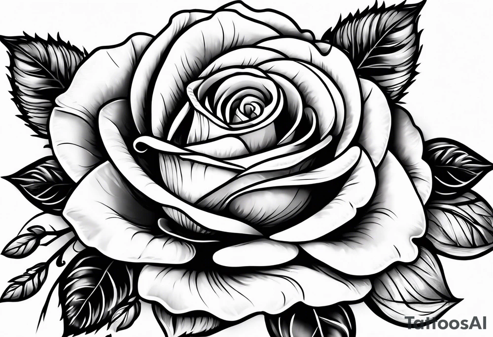 violets and a rose tattoo idea