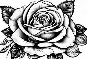 violets and a rose tattoo idea