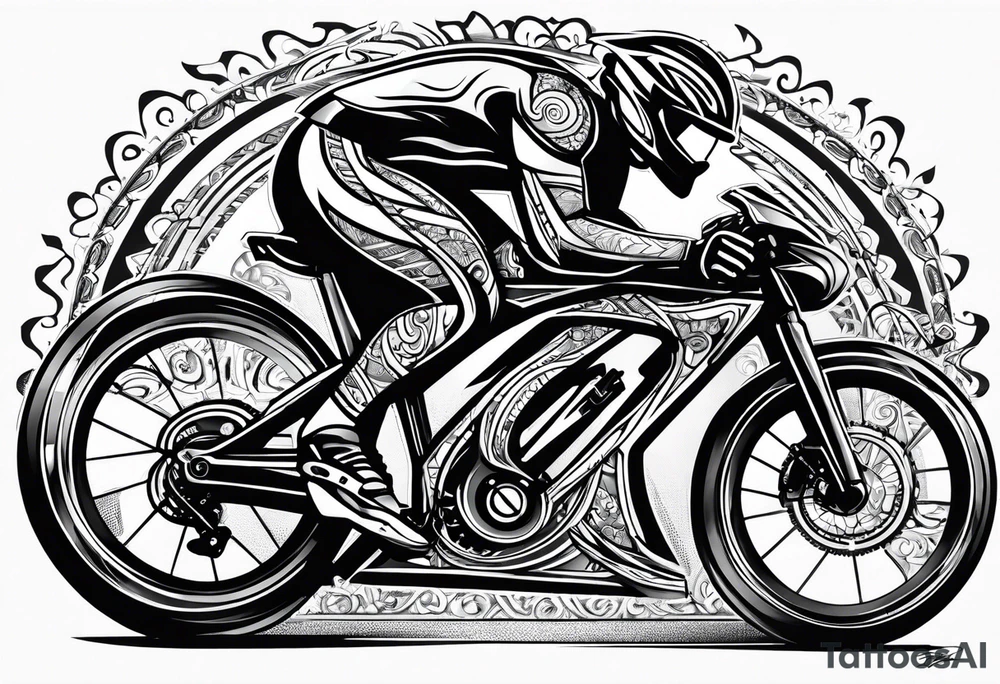 Triathlon IronMan bike swim run tattoo idea