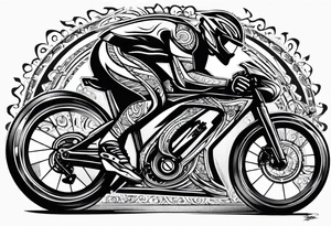 Triathlon IronMan bike swim run tattoo idea