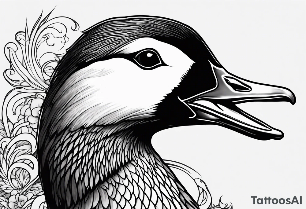 canadian goose angry tattoo idea