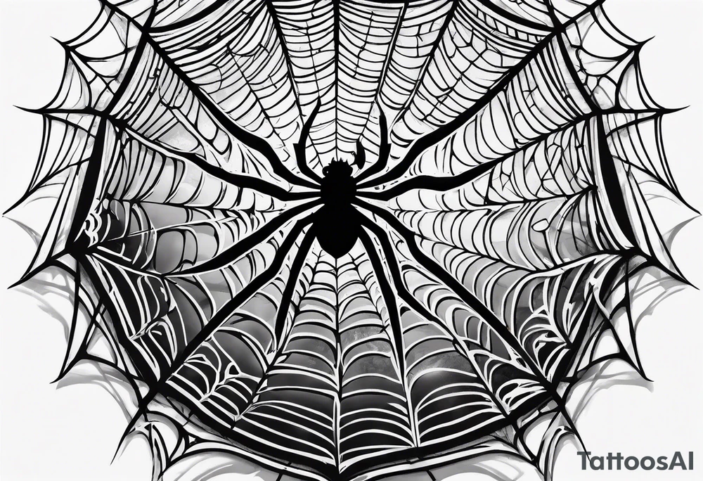 Spider web tattoo idea