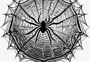 Spider web tattoo idea