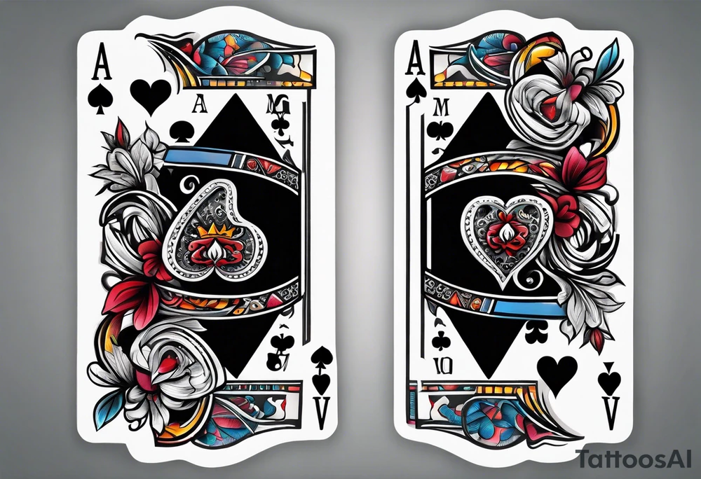 Latin Queen Of Spades tattoo sleeve hentai tattoo idea