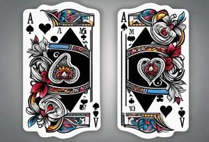 Latin Queen Of Spades tattoo sleeve hentai tattoo idea