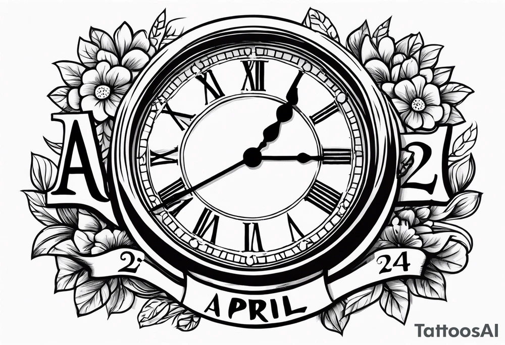 Don’t forget April 24, in a pocket clock tattoo idea