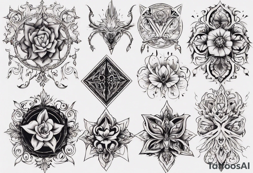ornamental blackwork tattoo idea
