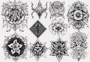 ornamental blackwork tattoo idea