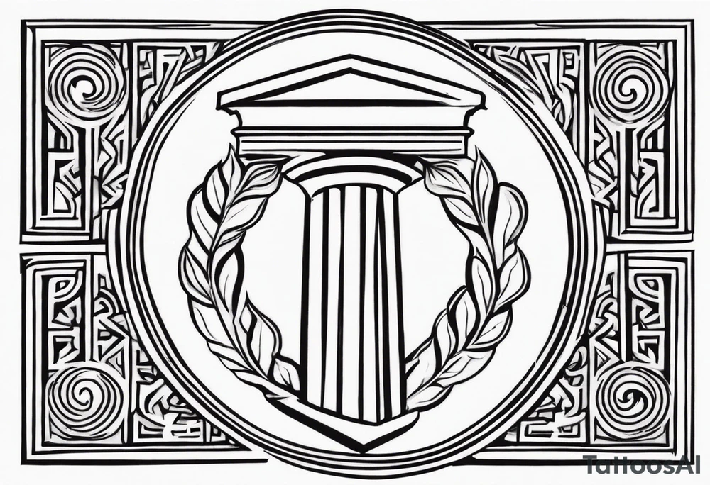Ancient greek strong symbol tattoo idea
